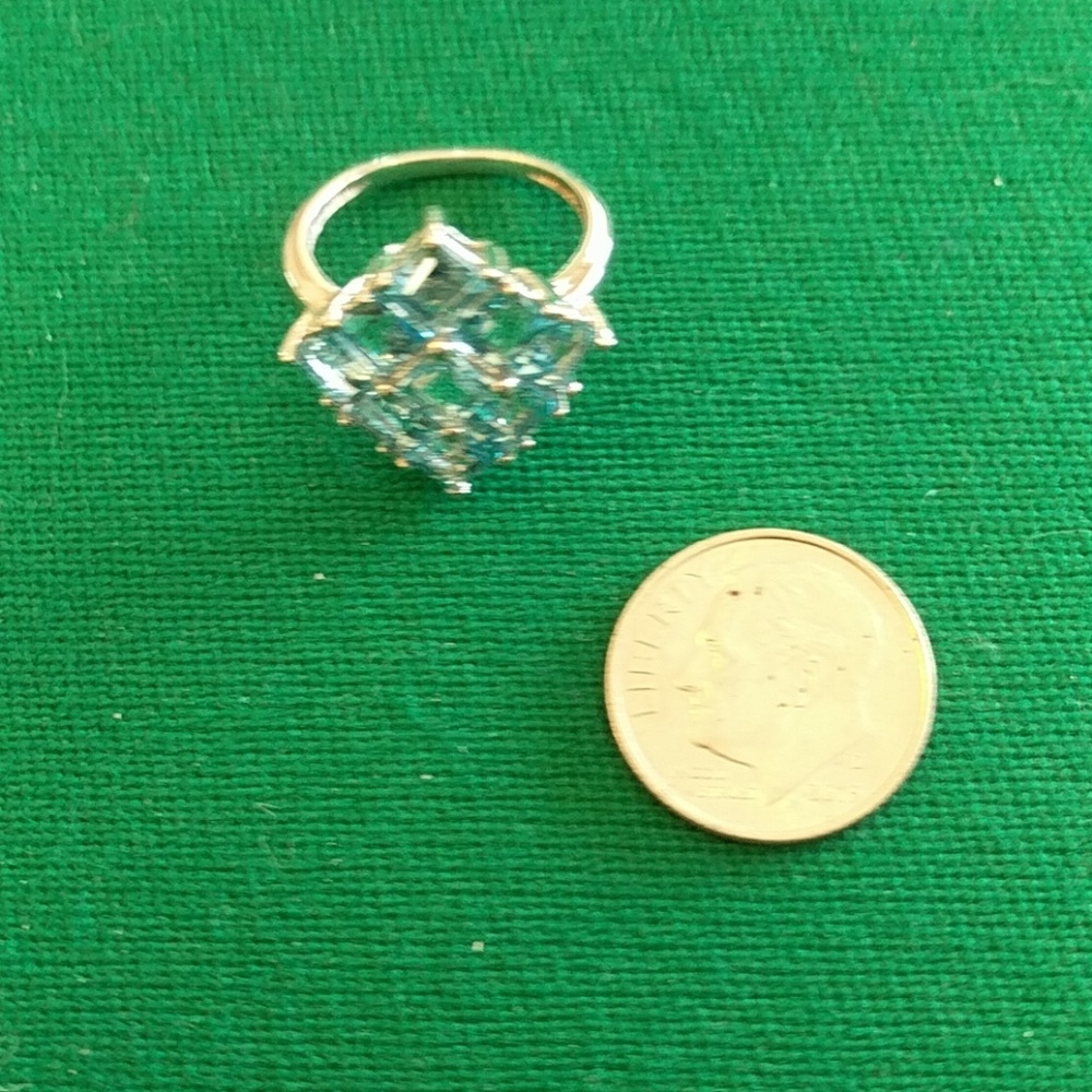 Topaz cocktail ring 5 - Picture 3 of 3